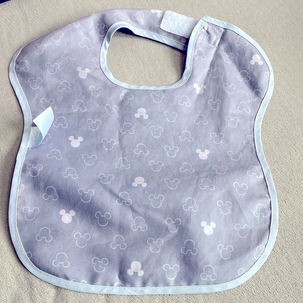 Disney Baby Disney Mickey Mouse 3 Piece Bib Set with Pockets !